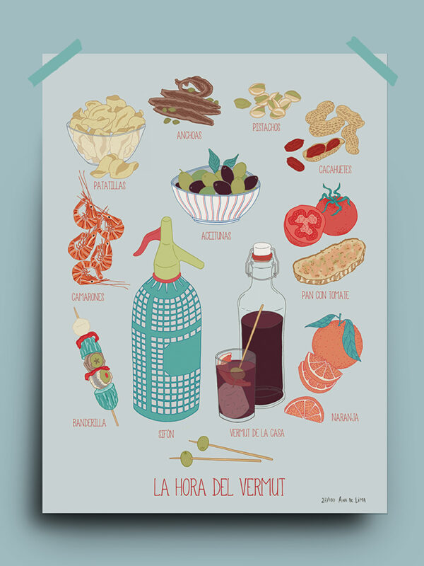 HORA DEL VERMUT azul (papel)